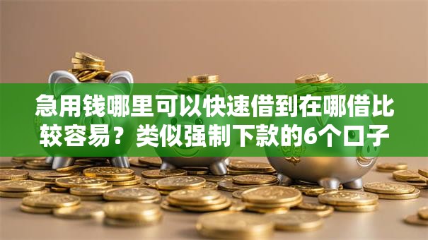 急用钱哪里可以快速借到在哪借比较容易？类似强制下款的6个口子参考