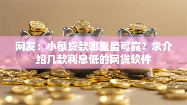 网友：小额贷款哪里最可靠？求介绍几款利息低的网贷软件