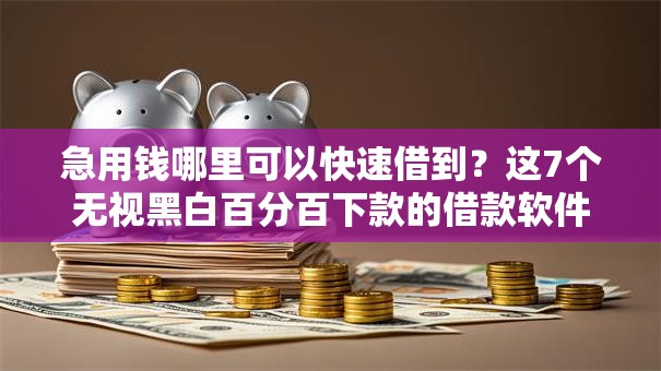 急用钱哪里可以快速借到？这7个无视黑白百分百下款的借款软件值得一试