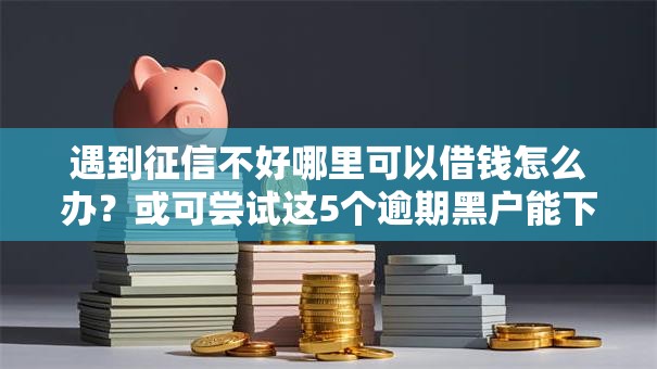 遇到征信不好哪里可以借钱怎么办？或可尝试这5个逾期黑户能下款的新口子