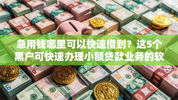 急用钱哪里可以快速借到？这5个黑户可快速办理小额贷款业务的软件值得一试