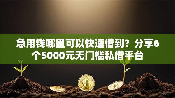 急用钱哪里可以快速借到?分享6个5000元无门槛私借平台 急用钱哪里可以快速借到?分享6个5000元无门槛私借平台