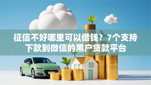 征信不好哪里可以借钱？7个支持下款到微信的黑户贷款平台