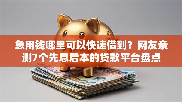 急用钱哪里可以快速借到？网友亲测7个先息后本的贷款平台盘点