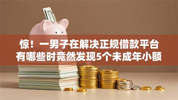 惊！一男子在解决正规借款平台有哪些时竟然发现5个未成年小额贷款平台，事后分享了出来