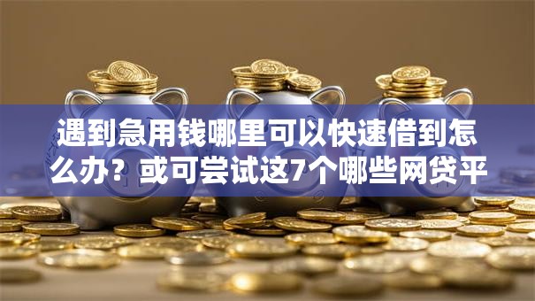 遇到急用钱哪里可以快速借到怎么办？或可尝试这7个哪些网贷平台倒闭了