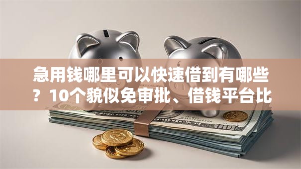 急用钱哪里可以快速借到有哪些？10个貌似免审批、借钱平台比较靠谱合集