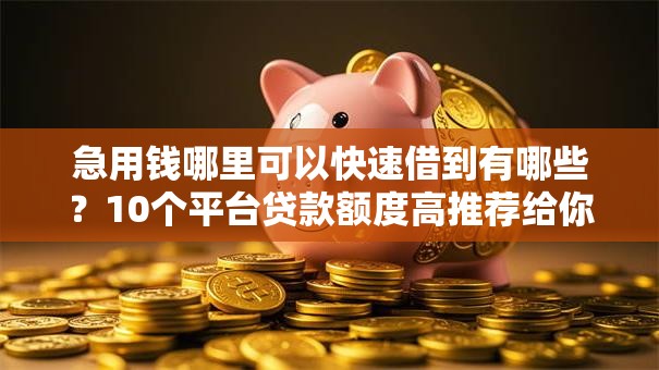 急用钱哪里可以快速借到有哪些?10个平台贷款额度高推荐给你 急用钱哪里可以快速借到有哪些?10个平台贷款额度高推荐给你