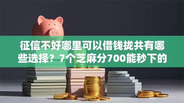 征信不好哪里可以借钱拢共有哪些选择?7个芝麻分700能秒下的软件详解 征信不好哪里可以借钱拢共有哪些选择?7个芝麻分700能秒下的软件详解