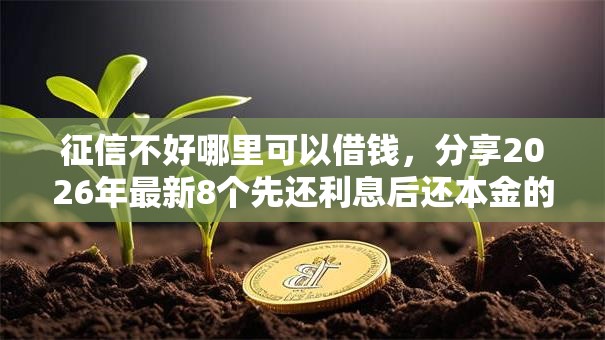 征信不好哪里可以借钱,分享2026年最新8个先还利息后还本金的贷款平台 征信不好哪里可以借钱,分享2026年最新8个先还利息后还本金的贷款平台