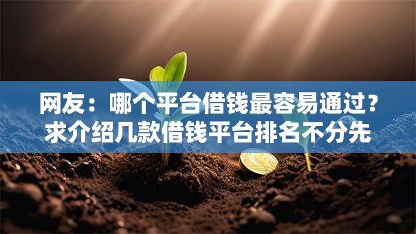 网友:哪个平台借钱最容易通过?求介绍几款借钱平台排名不分先后 网友:哪个平台借钱最容易通过?求介绍几款借钱平台排名不分先后