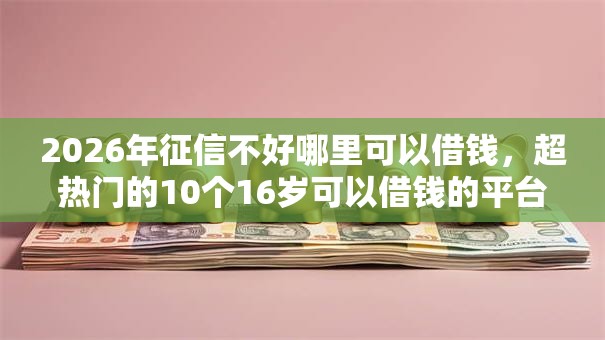 2026年征信不好哪里可以借钱,超热门的10个16岁可以借钱的平台推荐 2026年征信不好哪里可以借钱,超热门的10个16岁可以借钱的平台推荐