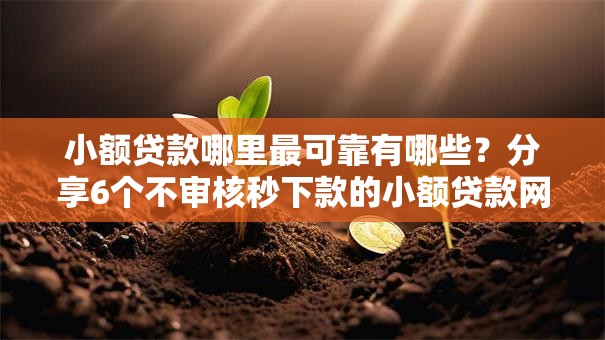 小额贷款哪里最可靠有哪些?分享6个不审核秒下款的小额贷款网贷 小额贷款哪里最可靠有哪些?分享6个不审核秒下款的小额贷款网贷