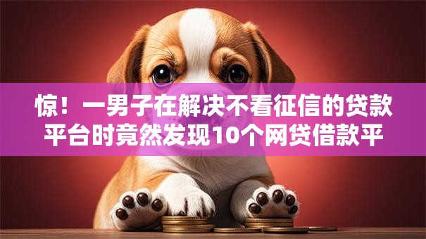 惊！一男子在解决不看征信的贷款平台时竟然发现10个网贷借款平台好贷，事后分享了出来