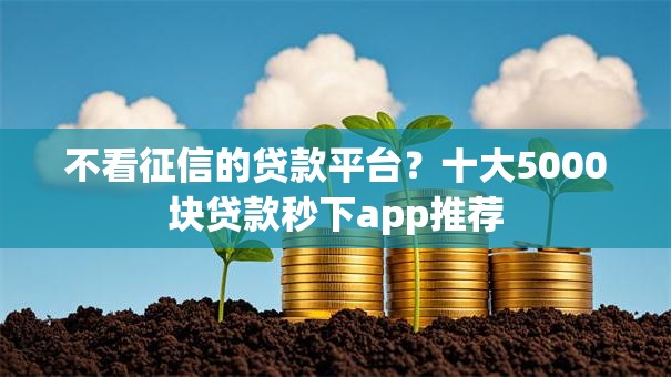 不看征信的贷款平台?十大5000块贷款秒下app推荐 不看征信的贷款平台?十大5000块贷款秒下app推荐
