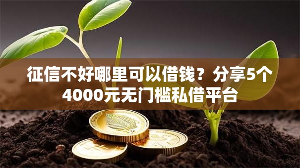 征信不好哪里可以借钱?分享5个4000元无门槛私借平台 征信不好哪里可以借钱?分享5个4000元无门槛私借平台