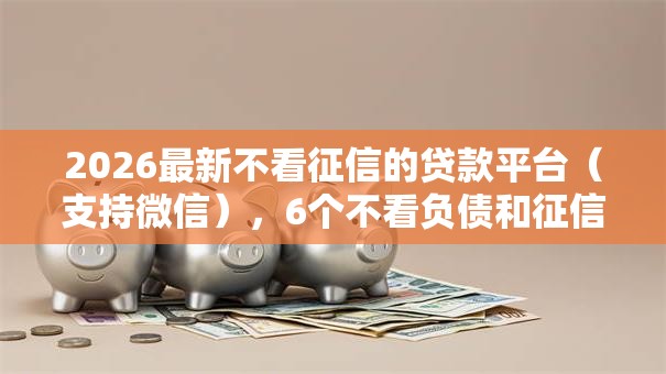 2026最新不看征信的贷款平台(支持微信),6个不看负债和征信的口子无私分享 2026最新不看征信的贷款平台(支持微信),6个不看负债和征信的口子无私分享