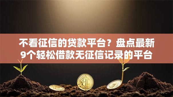 不看征信的贷款平台？盘点最新9个轻松借款无征信记录的平台