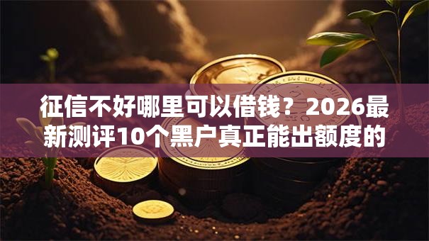 征信不好哪里可以借钱?2026最新测评10个黑户真正能出额度的软件 征信不好哪里可以借钱?2026最新测评10个黑户真正能出额度的软件