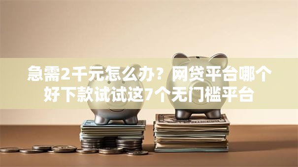 急需2千元怎么办?网贷平台哪个好下款试试这7个无门槛平台 急需2千元怎么办?网贷平台哪个好下款试试这7个无门槛平台