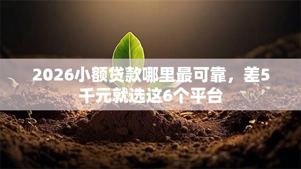 2026小额贷款哪里最可靠,差5千元就选这6个平台 2026小额贷款哪里最可靠,差5千元就选这6个平台