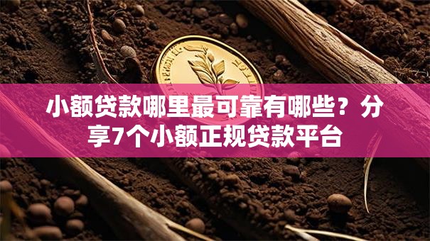 小额贷款哪里最可靠有哪些?分享7个小额正规贷款平台 小额贷款哪里最可靠有哪些?分享7个小额正规贷款平台