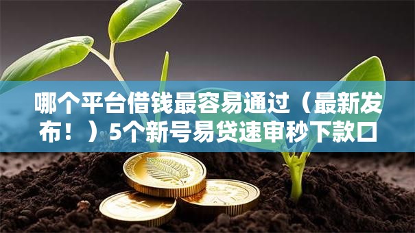 哪个平台借钱最容易通过(最新发布!)5个新号易贷速审秒下款口子 哪个平台借钱最容易通过(最新发布!)5个新号易贷速审秒下款口子