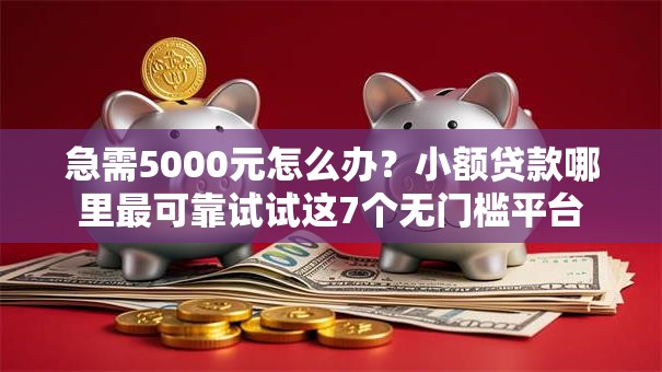 急需5000元怎么办？小额贷款哪里最可靠试试这7个无门槛平台
