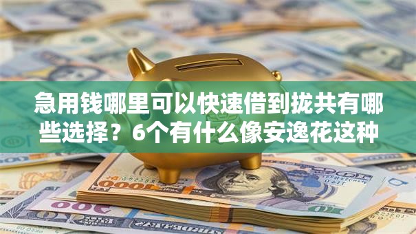 急用钱哪里可以快速借到拢共有哪些选择？6个有什么像安逸花这种软件详解