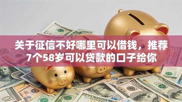 关于征信不好哪里可以借钱，推荐7个58岁可以贷款的口子给你