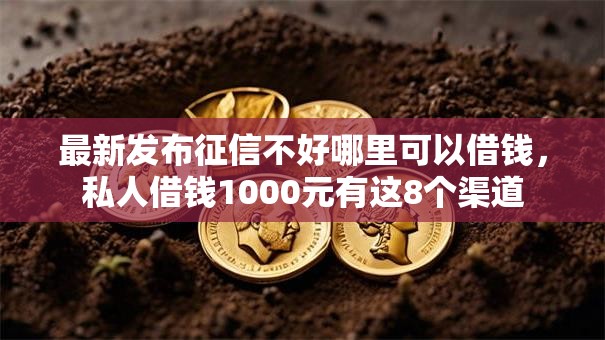 最新发布征信不好哪里可以借钱，私人借钱1000元有这8个渠道