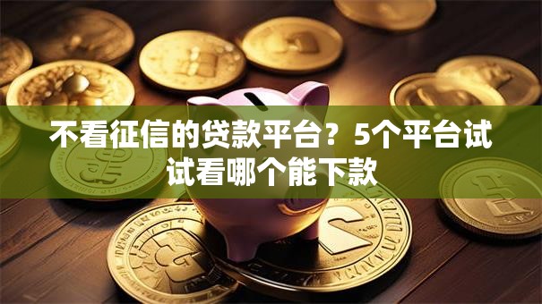 不看征信的贷款平台？5个平台试试看哪个能下款