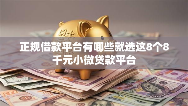 正规借款平台有哪些就选这8个8千元小微贷款平台 正规借款平台有哪些就选这8个8千元小微贷款平台