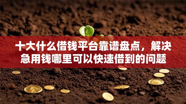 十大什么借钱平台靠谱盘点，解决急用钱哪里可以快速借到的问题