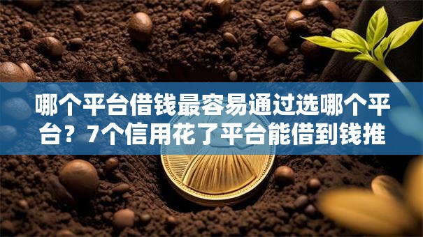 哪个平台借钱最容易通过选哪个平台?7个信用花了平台能借到钱推荐 哪个平台借钱最容易通过选哪个平台?7个信用花了平台能借到钱推荐