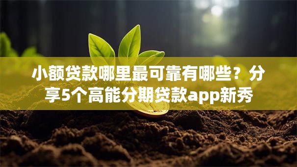小额贷款哪里最可靠有哪些?分享5个高能分期贷款app新秀 小额贷款哪里最可靠有哪些?分享5个高能分期贷款app新秀