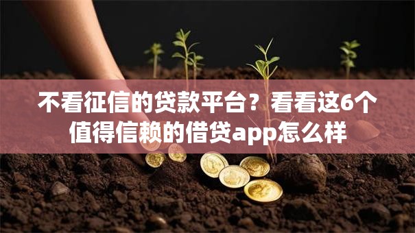 不看征信的贷款平台？看看这6个值得信赖的借贷app怎么样
