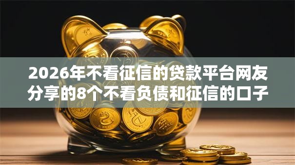 2026年不看征信的贷款平台网友分享的8个不看负债和征信的口子我觉得不错！