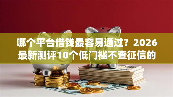 哪个平台借钱最容易通过？2026最新测评10个低门槛不查征信的app