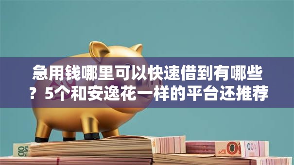 急用钱哪里可以快速借到有哪些？5个和安逸花一样的平台还推荐给你