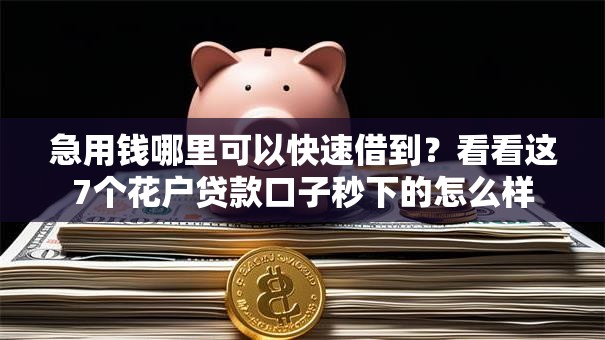 急用钱哪里可以快速借到？看看这7个花户贷款口子秒下的怎么样