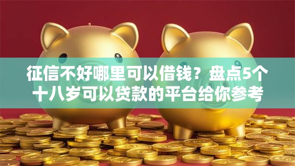征信不好哪里可以借钱?盘点5个十八岁可以贷款的平台给你参考 征信不好哪里可以借钱?盘点5个十八岁可以贷款的平台给你参考