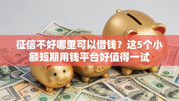 征信不好哪里可以借钱？这5个小额短期用钱平台好值得一试