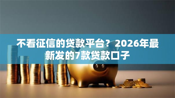 不看征信的贷款平台?2026年最新发的7款贷款口子 不看征信的贷款平台?2026年最新发的7款贷款口子
