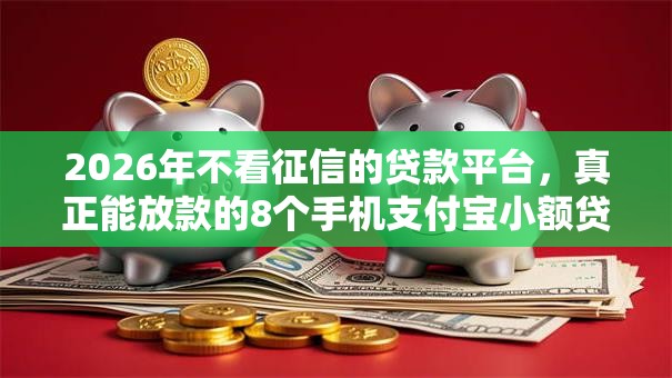 2026年不看征信的贷款平台，真正能放款的8个手机支付宝小额贷款的平台推荐