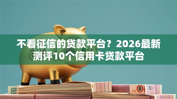 不看征信的贷款平台？2026最新测评10个信用卡贷款平台