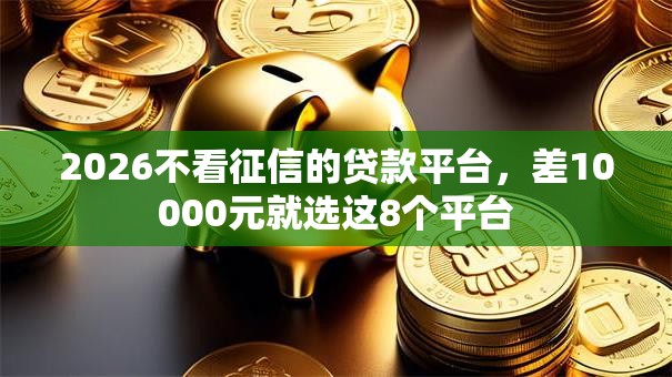 2026不看征信的贷款平台，差10000元就选这8个平台