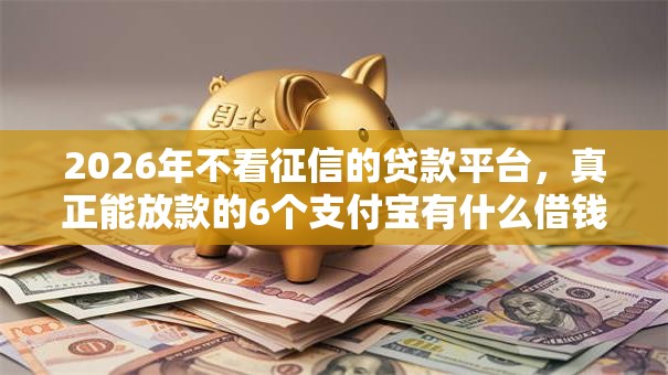 2026年不看征信的贷款平台，真正能放款的6个支付宝有什么借钱平台推荐
