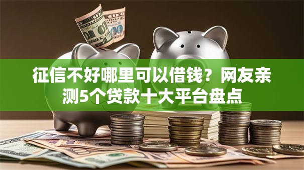 征信不好哪里可以借钱？网友亲测5个贷款十大平台盘点