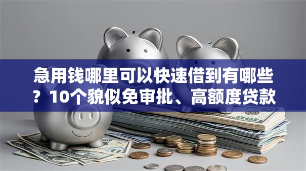 急用钱哪里可以快速借到有哪些?10个貌似免审批、高额度贷款平台合集 急用钱哪里可以快速借到有哪些?10个貌似免审批、高额度贷款平台合集
